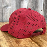 Long Beach Skate LBS Long Side Performance Water Repellent Dark Red Snapback Hat