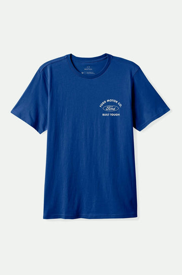 Brixton Ford Built Tough Ford Blue S/s Shirt