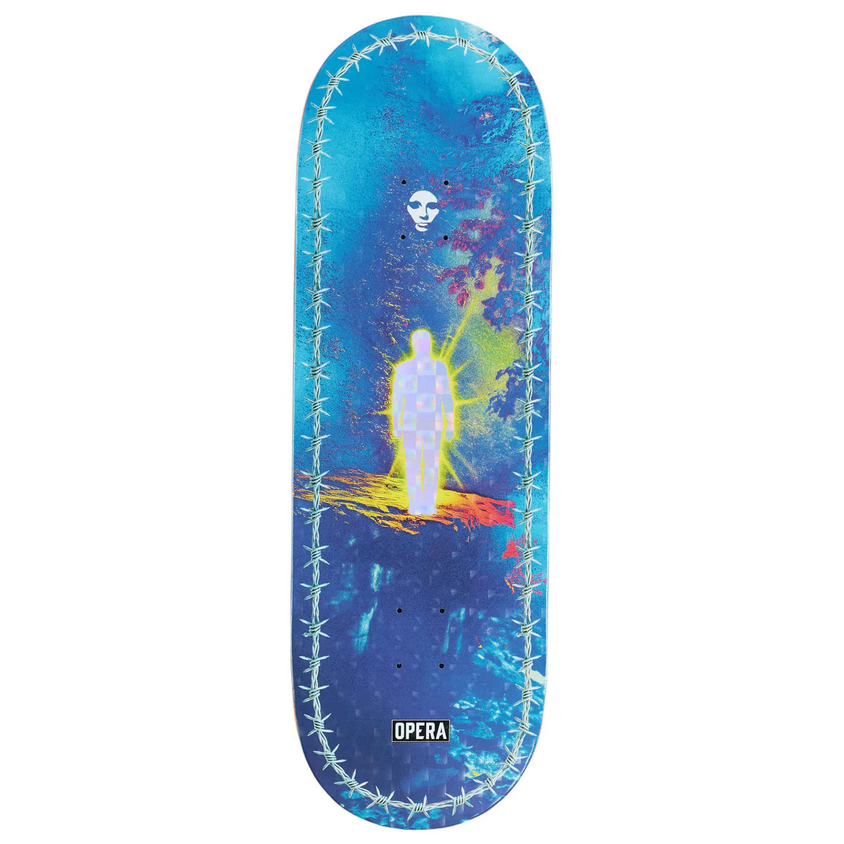 Opera Radiate Blue Holo Checkers EX7 10" Skateboard Deck