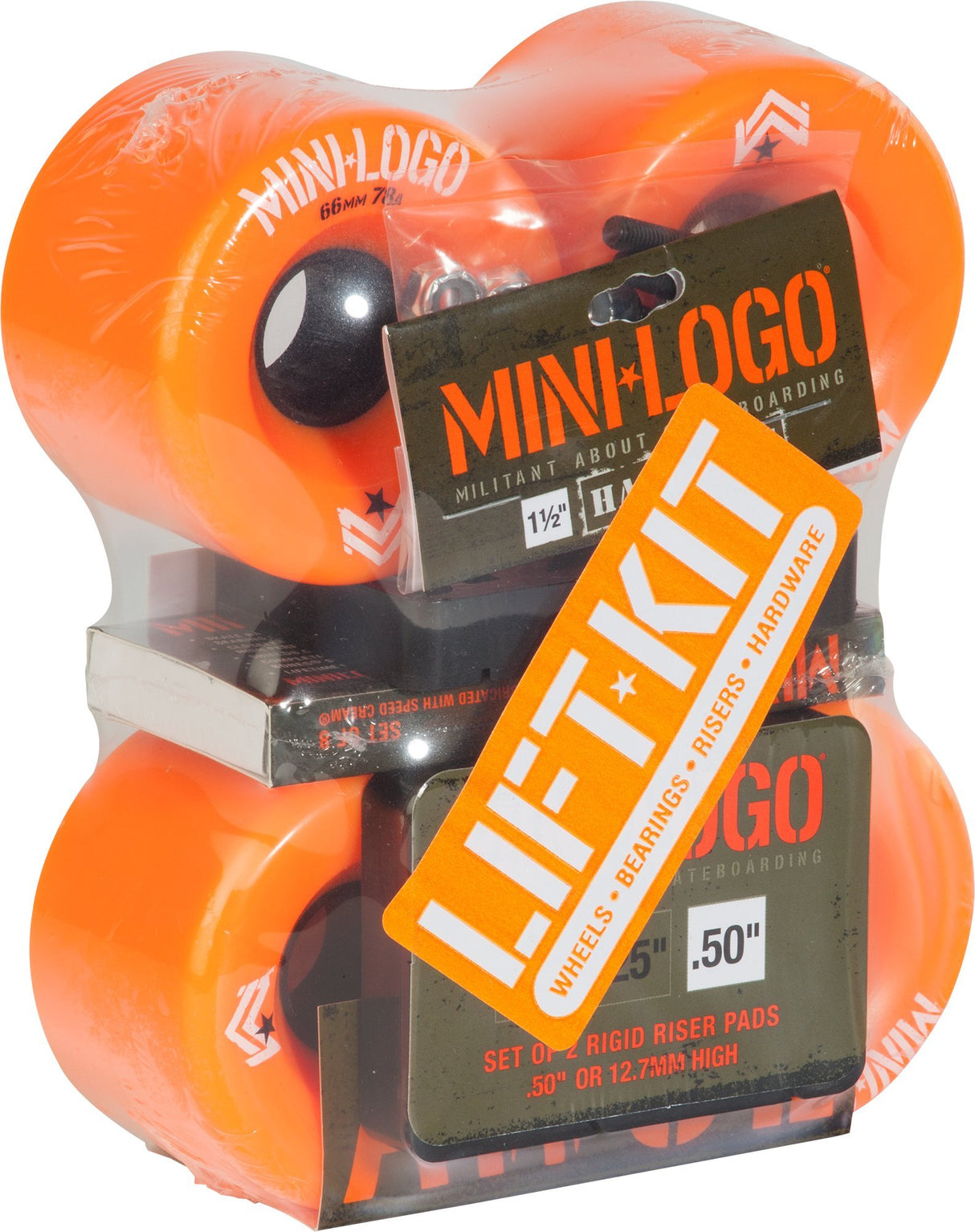 Mini Logo A.W.O.L. Lift Kit Orange 66mm 78a Cruiser Skateboard Wheels