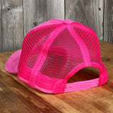 Long Beach Skate LBS Long Side Corduroy Trucker Pink Snapback Hat