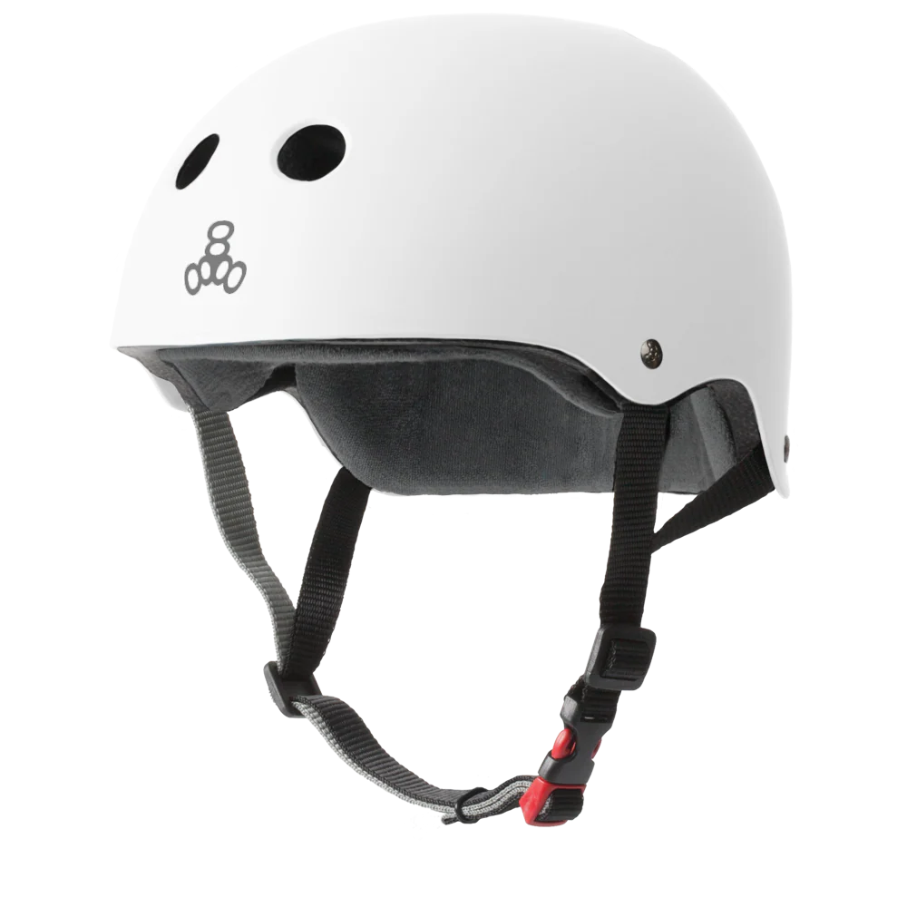 Triple Eight "The Certified Sweatsaver" White Matte Helmet