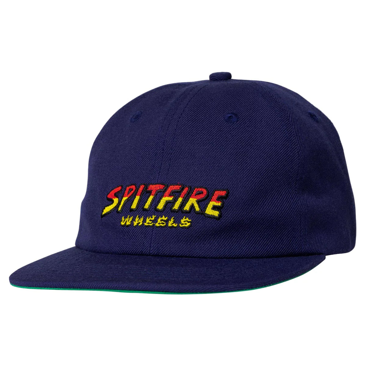 Spitfire Hell Hounds Script Navy Red Yellow Strapback Hat