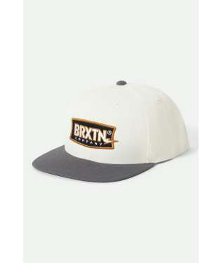 Brixton Lightning MP Off White Charcoal Snapback Hat