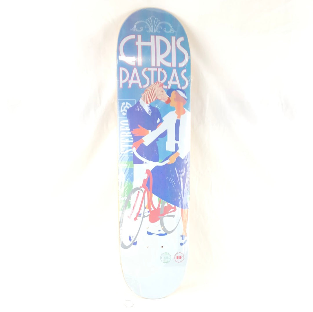 Stereo Chris Pastras Zebra Man Blue/Green/White 7.75" Skateboard Deck