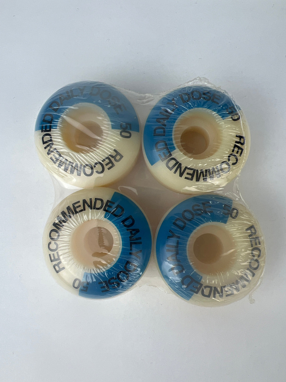 Enjoi Recommended Daily Dose White Blue Black Size 50mm Vintage NOS Wheels