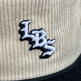 Long Beach Skate LBS Long Side Corduroy Rope Beige Black Snapback Hat