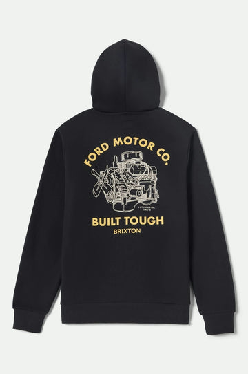 Brixton Ford Built Tough Burnt Rubber Hooded Sweatshirt