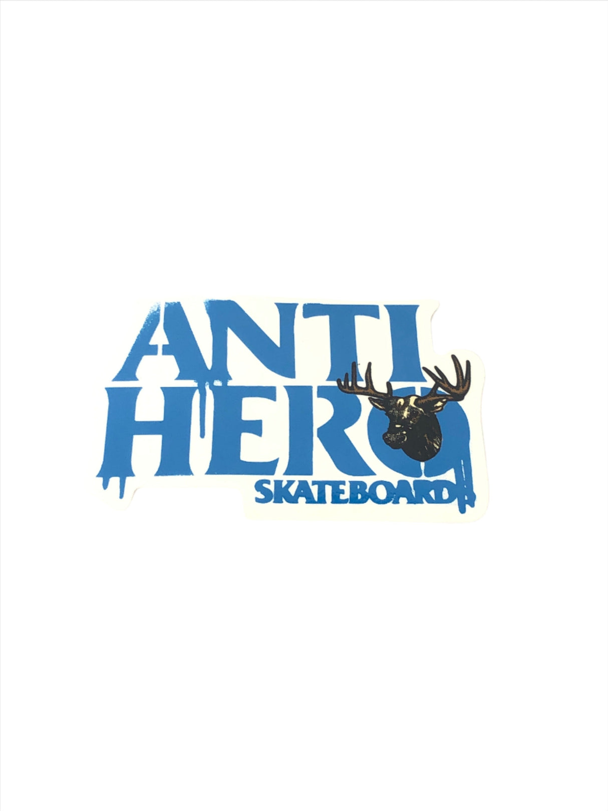 Anti-Hero Skateboards Deer Clear Blue 6.5" x 4.5" Sticker