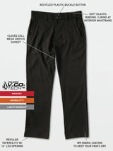 Volcom Frickin Tech Regular Fit Black Chino Pants