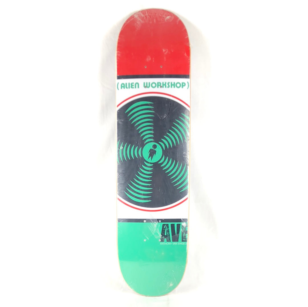 Alien Workshop Anthony Van Engelen AVE Teal/Red/White 8" Skateboard Deck 2009