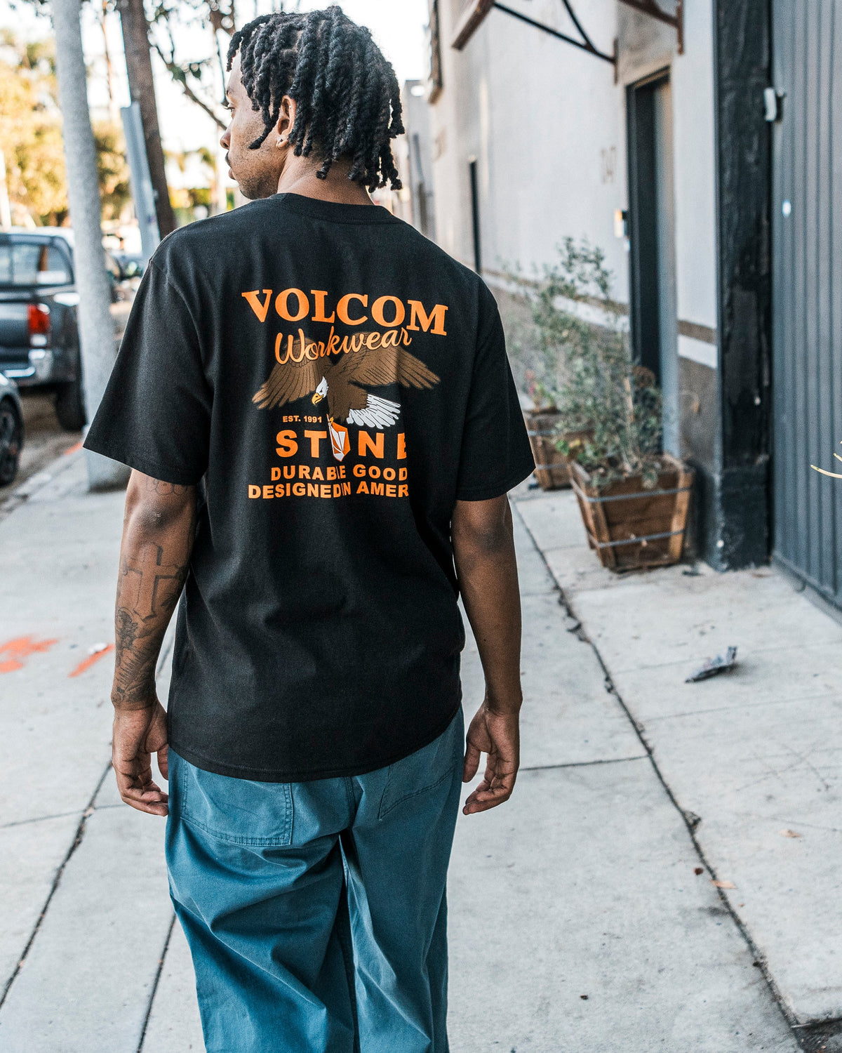 Volcom Stone Talon Workwear Black S/s Shirt