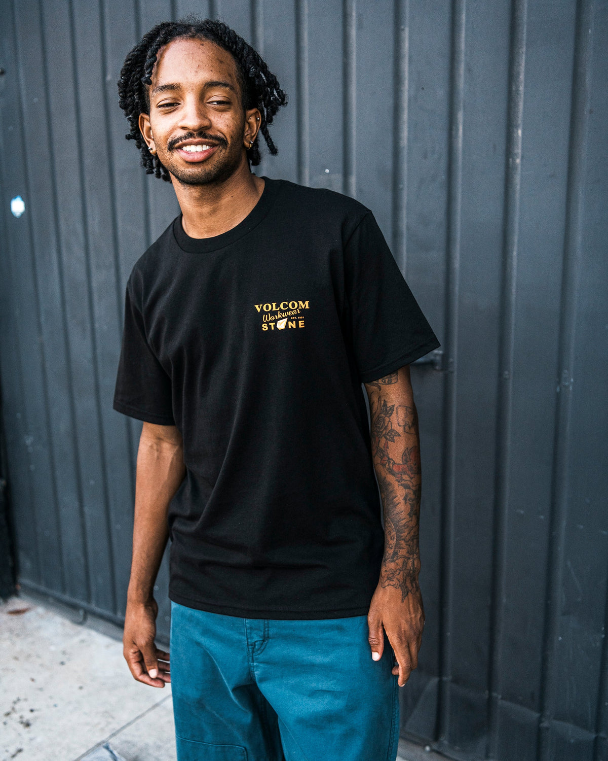 Volcom Stone Talon Workwear Black S/s Shirt