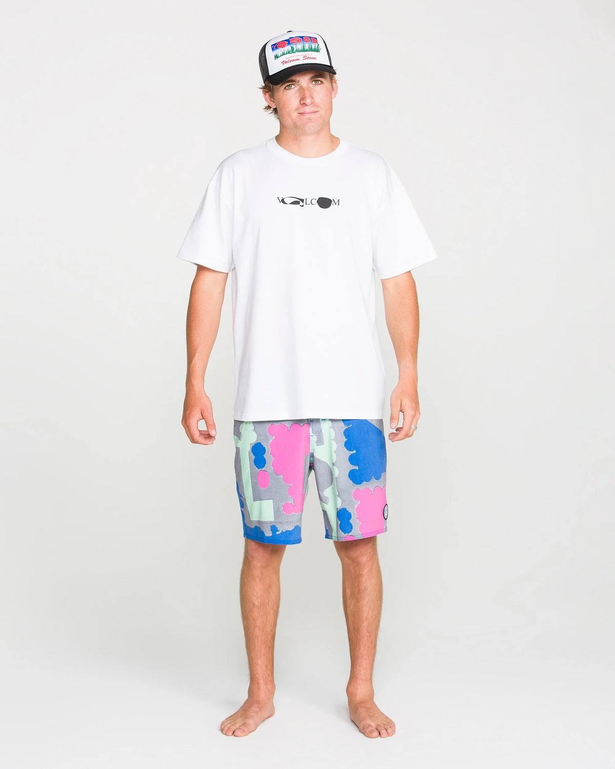 Volcom Antonio Carrau FA Head Check White S/s Shirt