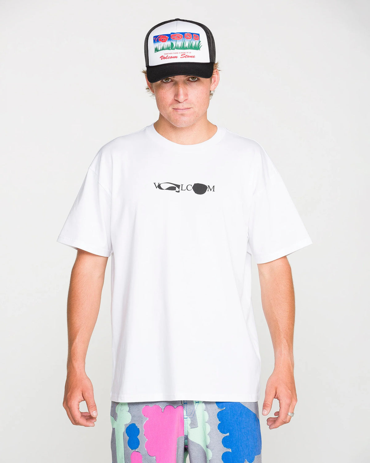 Volcom Antonio Carrau FA Head Check White S/s Shirt