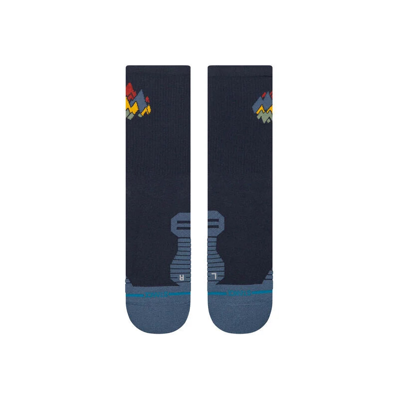 Stance Peaks Ribbed Light Crew Navy Socks