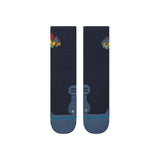 Stance Peaks Ribbed Light Crew Navy Socks
