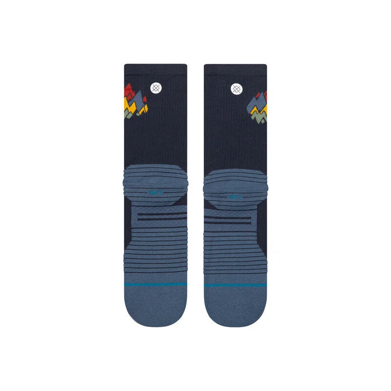 Stance Peaks Ribbed Light Crew Navy Socks