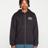 Volcom On The Hunt Workwear Antique Black Zip Hooded Sweatshirt