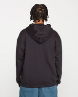 Volcom On The Hunt Workwear Antique Black Zip Hooded Sweatshirt