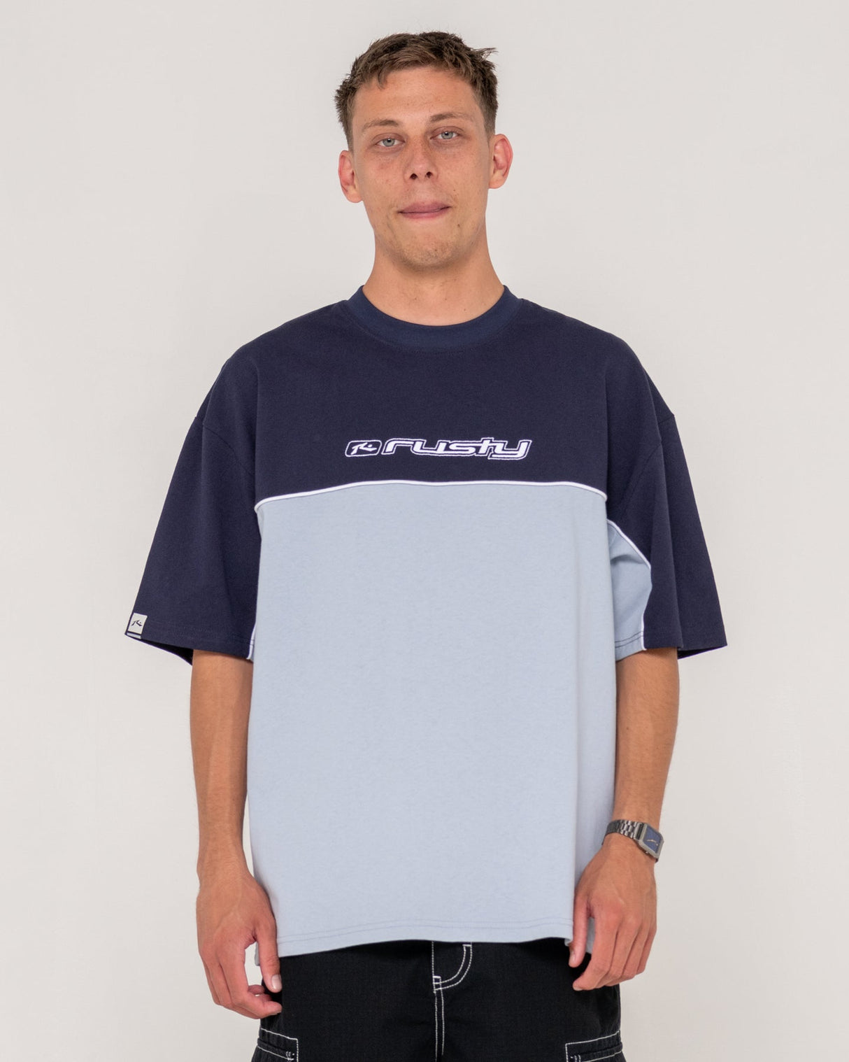 Rusty Infinity 2.0 Smokey Blue Tee S/s Shirt