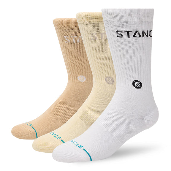 Stance Origin Crew 3 Pack Cream Socks