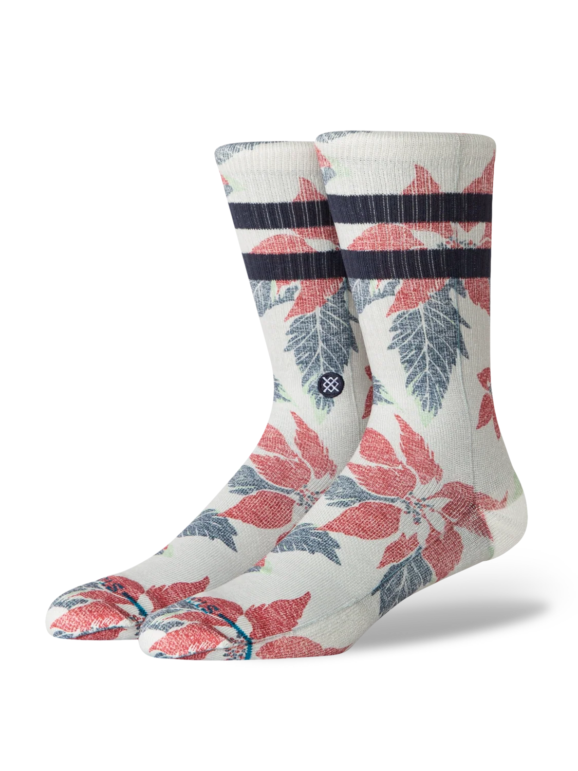 Stance Poinsettia Paradise Crew Grey Socks