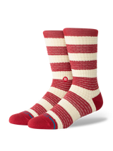 Stance Peppermint Waffle Crew Red Socks