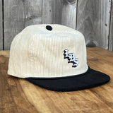 Long Beach Skate LBS Long Side Corduroy Rope Beige Black Snapback Hat