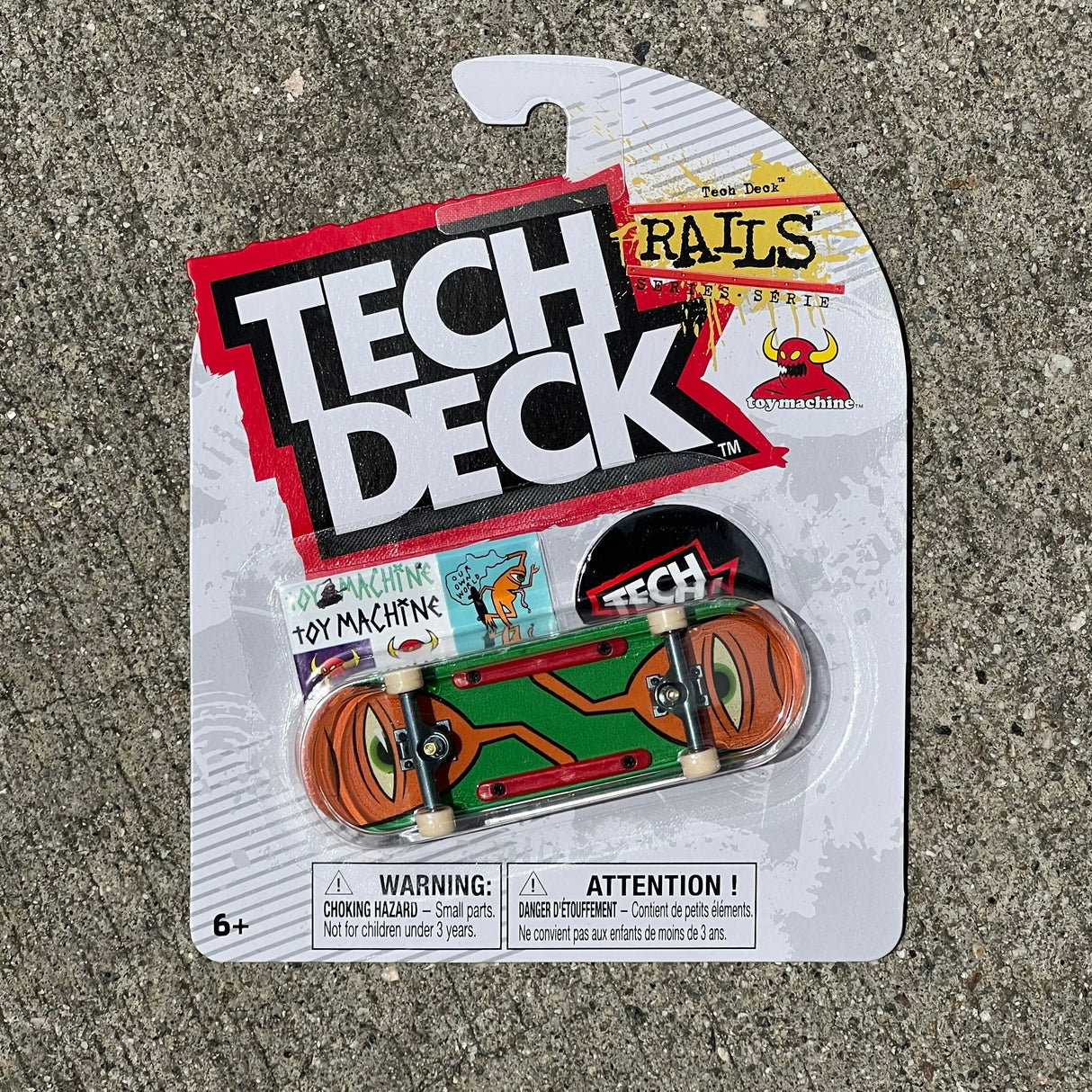 Tech Deck Toy Machine Twin Sect w/ Rails Fingerboard Complete