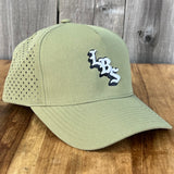Long Beach Skate LBS Long Side Performance Water Repellent Light Army Green Snapback Hat