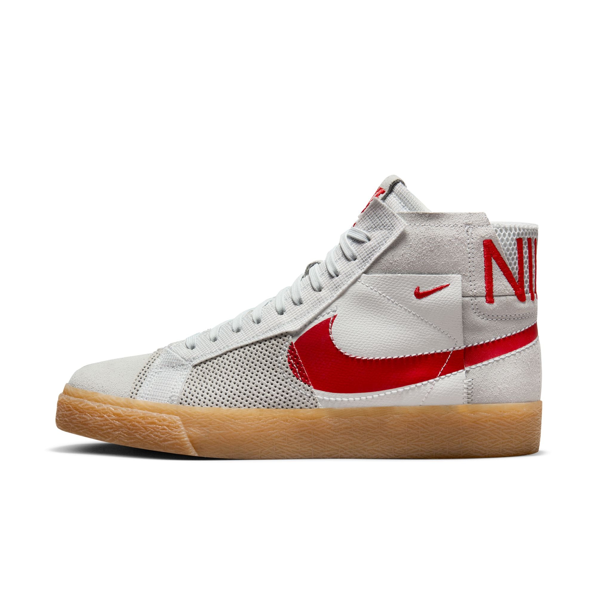 Nike Blazer Mid Sneakers in White and Red