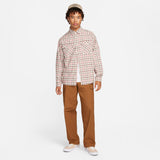 Nike SB Coconut Milk/Light Bone Long-Sleeve Flannel Button Up Shirt