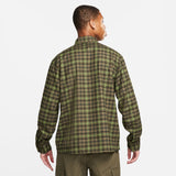 Nike SB Medium Olive/Cargo Khaki Long-Sleeve Flannel Button Up Shirt