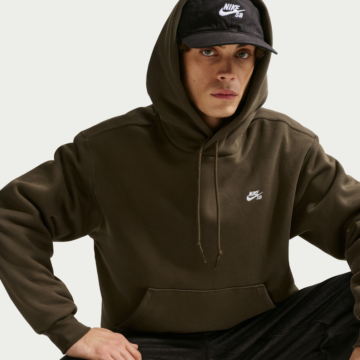 Nike SB Essential Logo Dark Hazel/White Hooded Sweatshirt