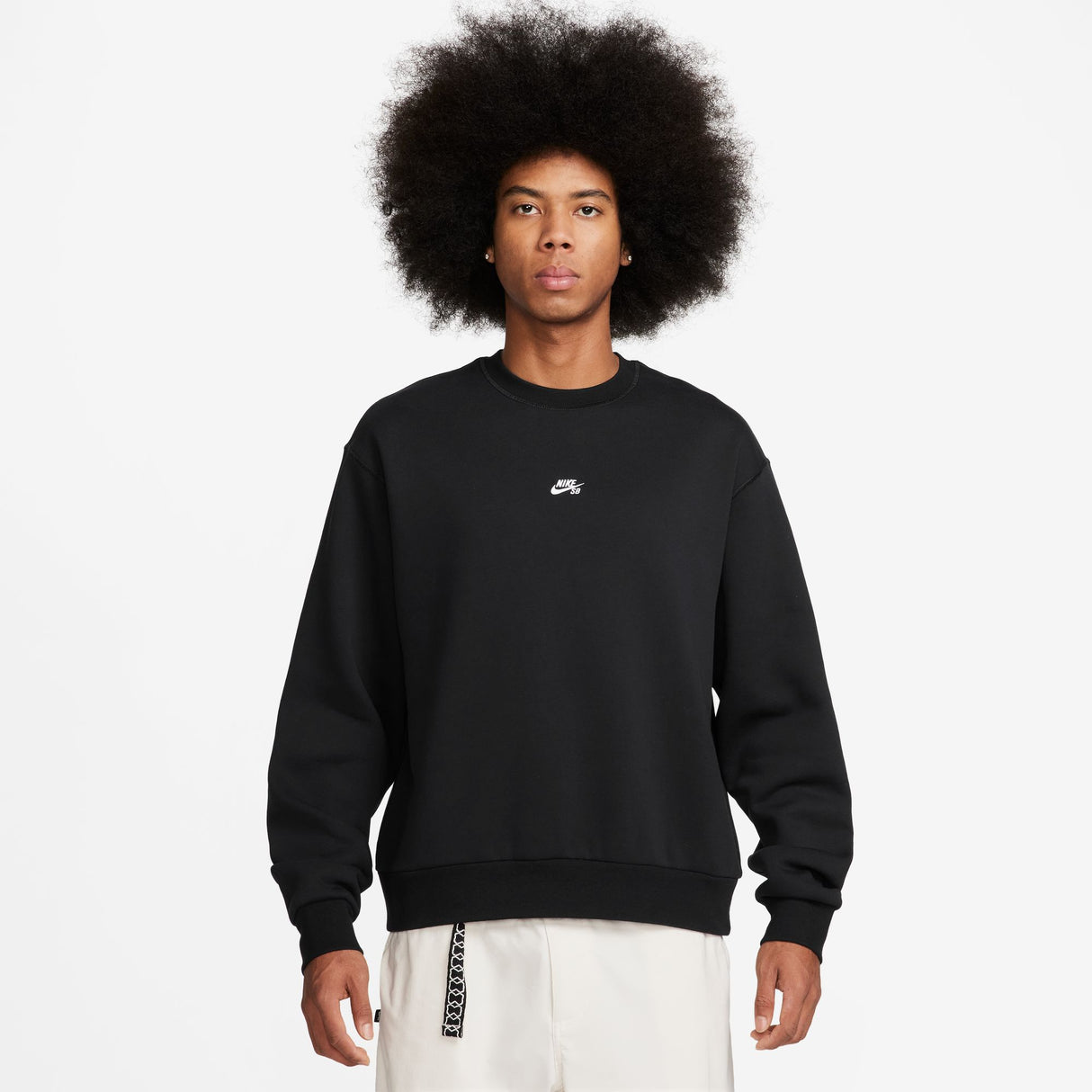 Nike SB Embroidered Essential Black/White Crewneck Sweatshirt