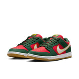 Nike SB Dunk Low Fir/White/University Gold/Fire Red Shoes