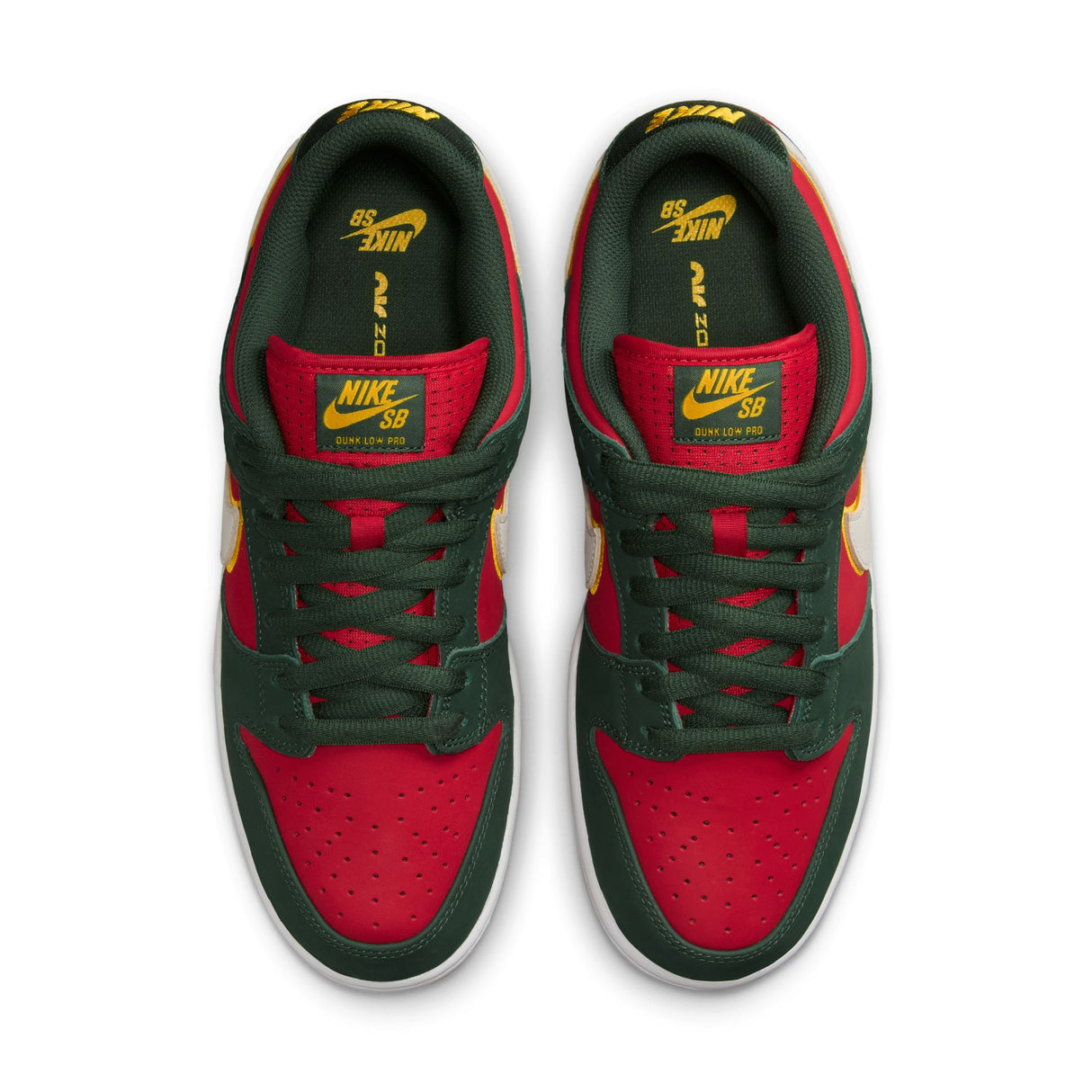 Nike SB Dunk Low Fir/White/University Gold/Fire Red Shoes