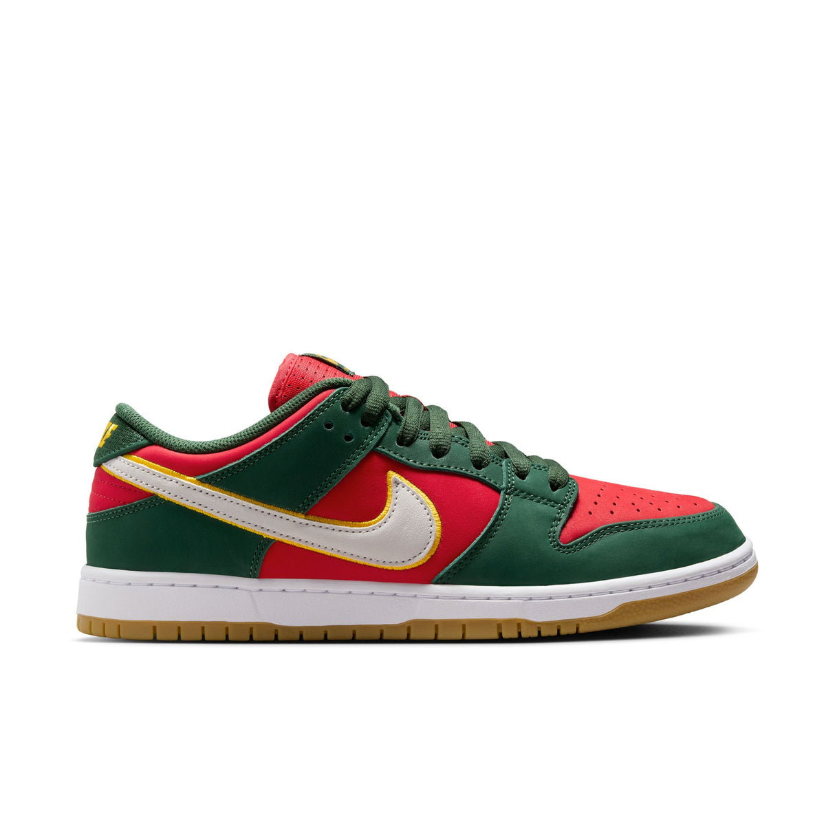 Nike SB Dunk Low Fir/White/University Gold/Fire Red Shoes