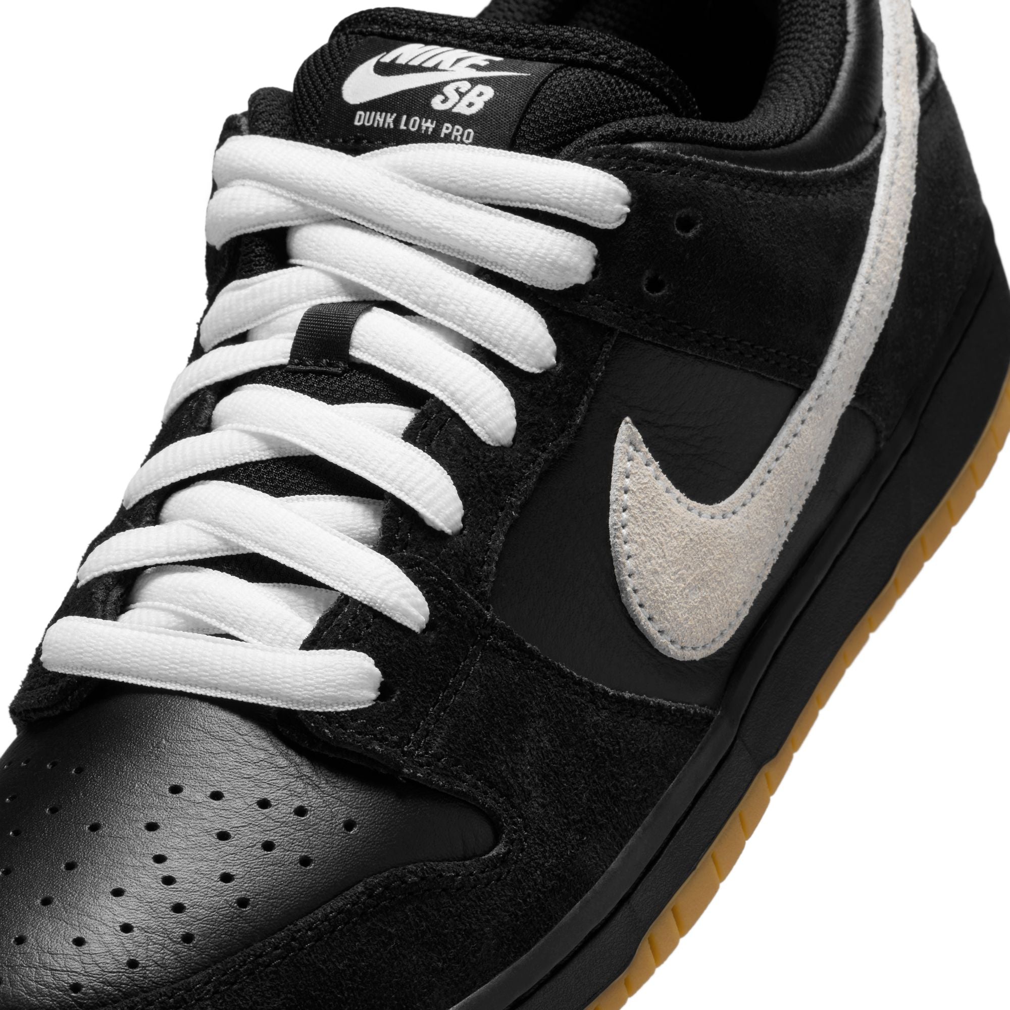 Nike SB Dunk Low Black/White/Gum/Light Brown Shoes (read