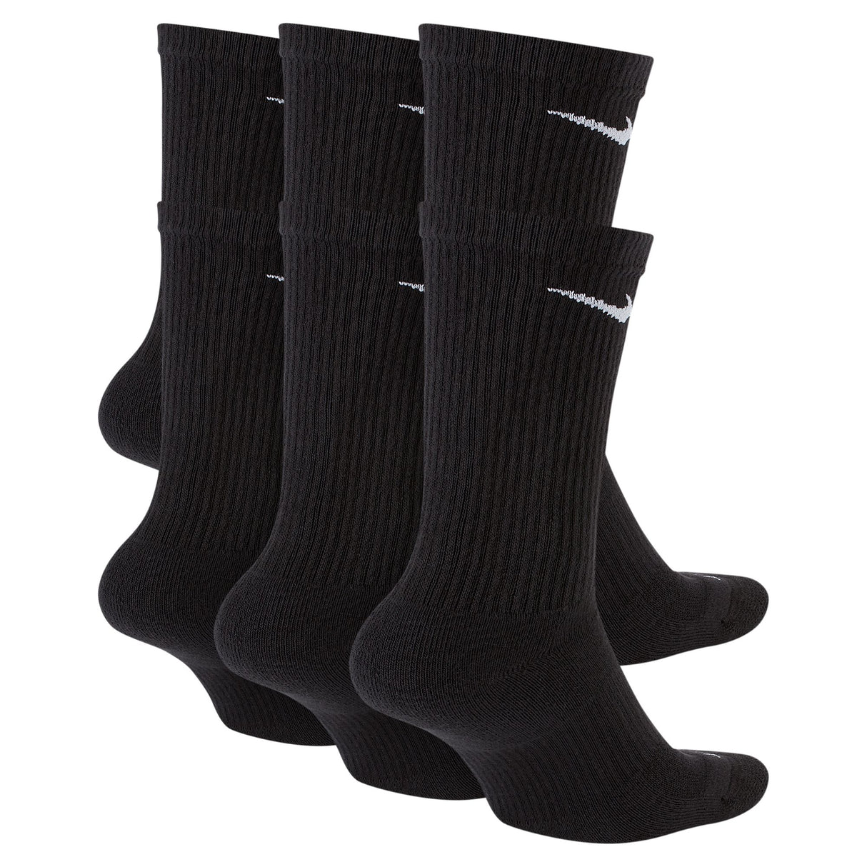 Nike Everyday Plus Cushioned Black/White 6 Pack Crew Socks