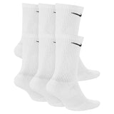 Nike Everyday Plus Cushioned White/Black 6 Pack Crew Socks