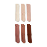 Nike Everyday Plus Cushioned Cream/Pink/Brown Multi 6 Pack Crew Socks