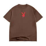 Color Bars x Playboy Ace of Hearts Distressed Chocolate S/s Shirt
