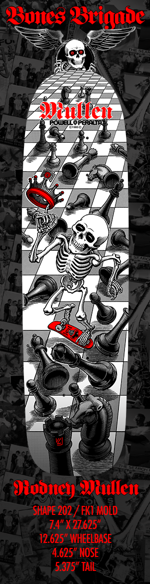 Powell Peralta Bones Brigade Rodney Mullen Series 17 White 7.4" Skateboard Deck