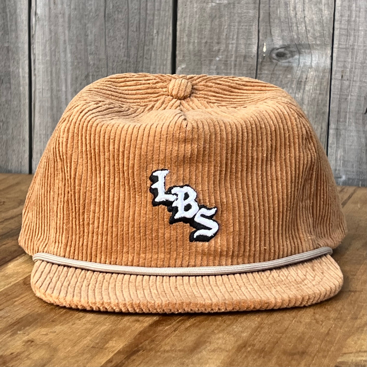 Long Beach Skate LBS Long Side Corduroy Rope Brown Snapback Hat