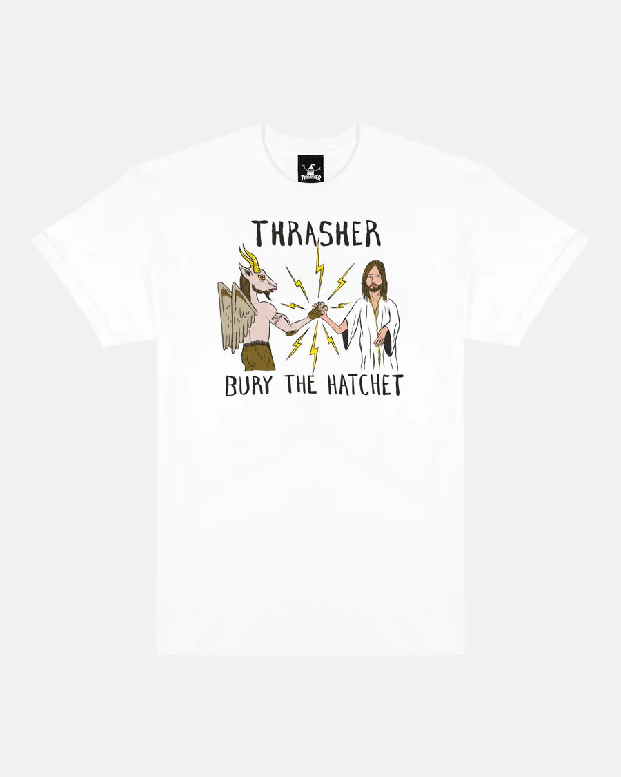 Thrasher X Toy Machine B.T.H. Bury The Hatchet White S/s Shirt