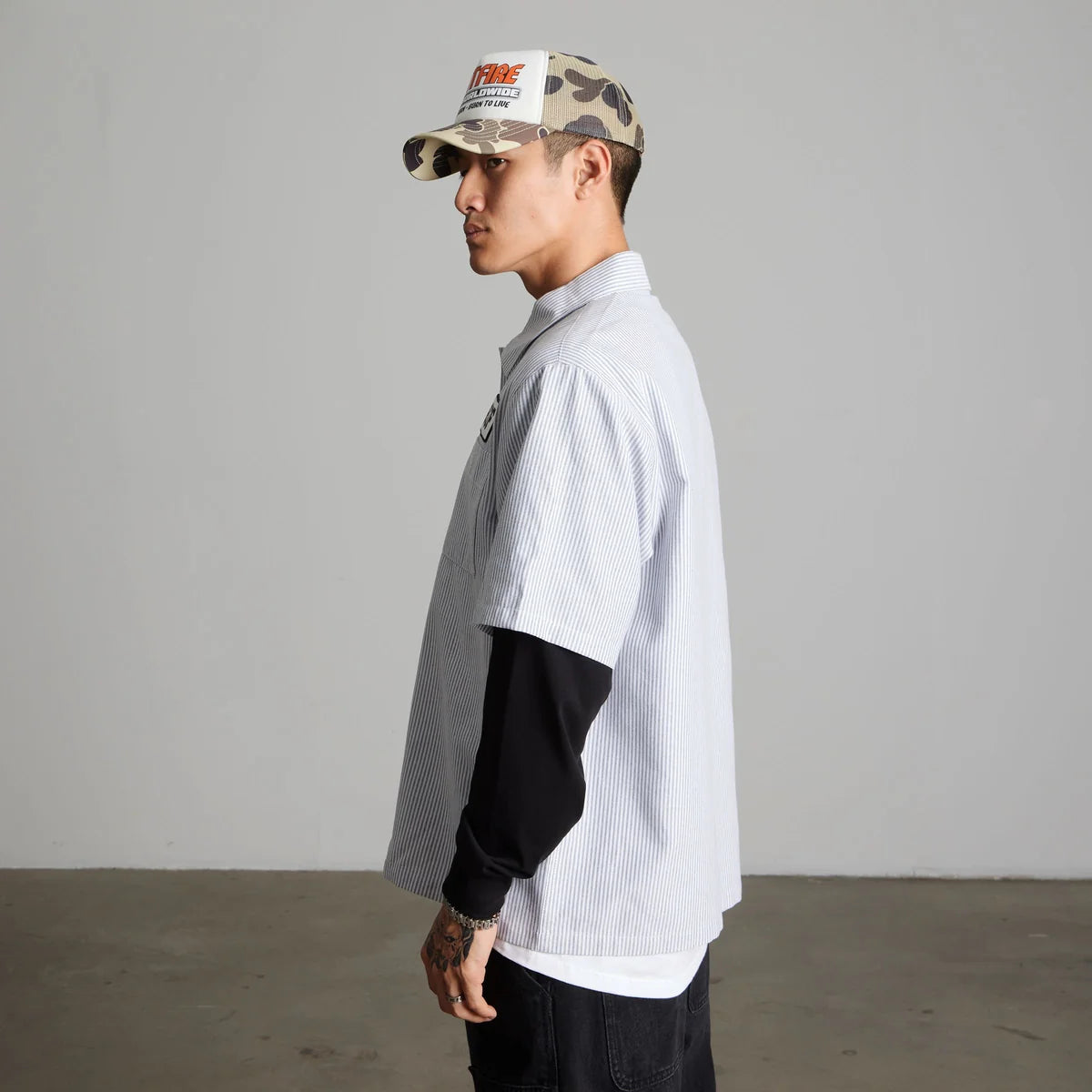 HUF x Spitfire Burn Forever Trucker Camo Snapback Hat