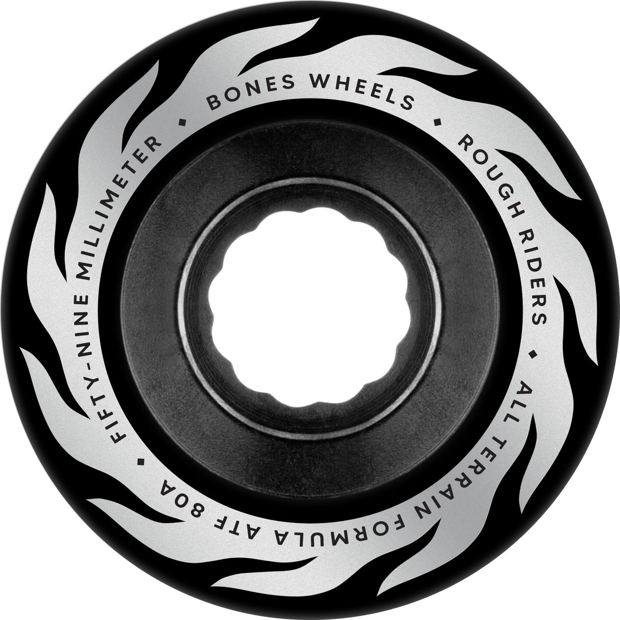 Bones ATF Rough Riders Eternal Flame 80a 56mm Black Cruiser Wheels
