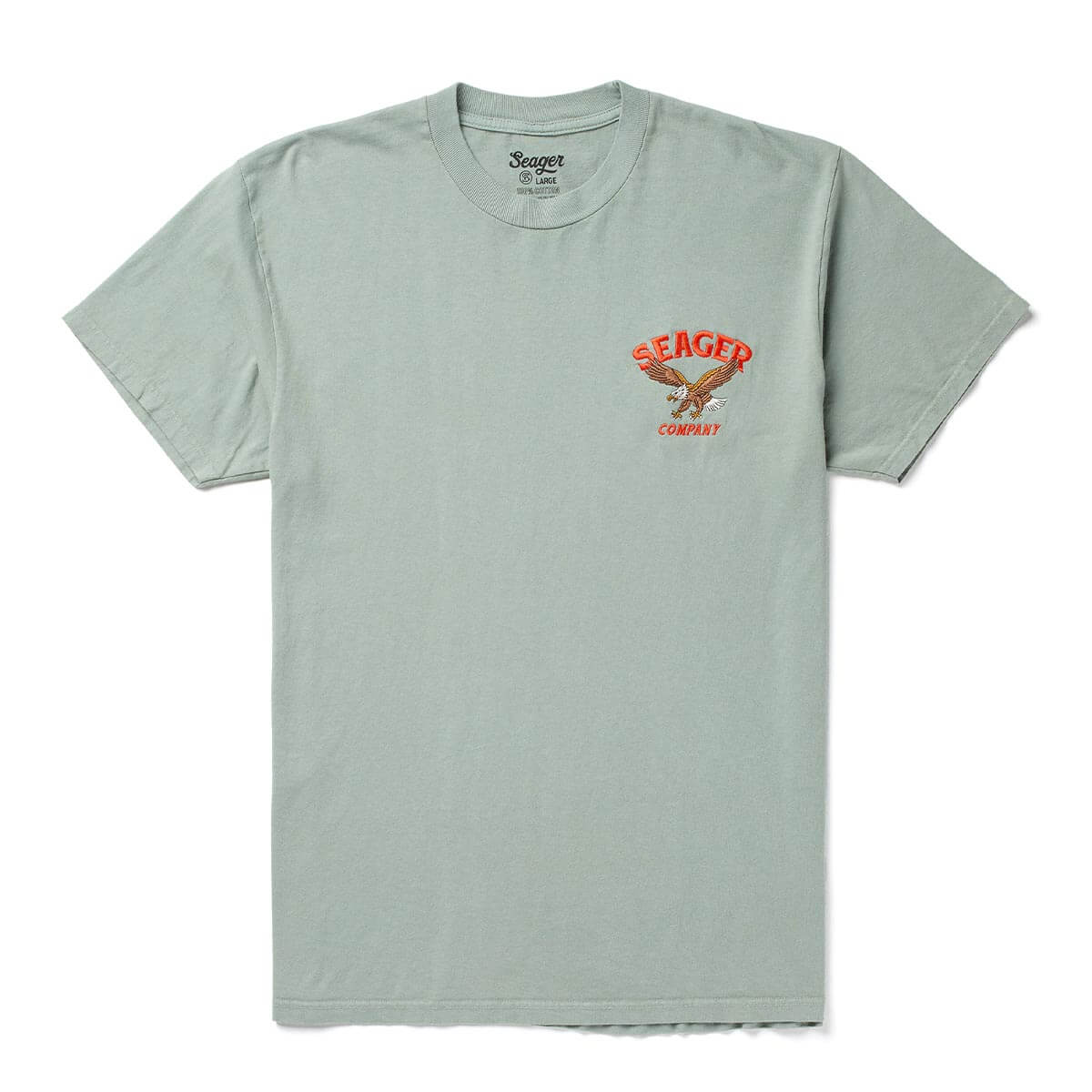 Seager Premium Bradley Pigment Moss Green S/s Shirt